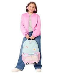 Rainbow Sugar Girls' Camper Van Backpack and Headphone, 2-Piece Set