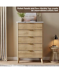 gaomon Fluted Dresser for Bedroom