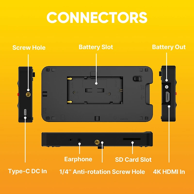 Osee T5+ 5.5" Full Hd On-Camera Monitor Kit, Supports 4K Hdmi