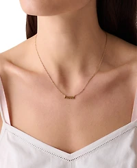 kate spade new york Gold-Tone Gifting Dear Mom Short Pendant Necklace
