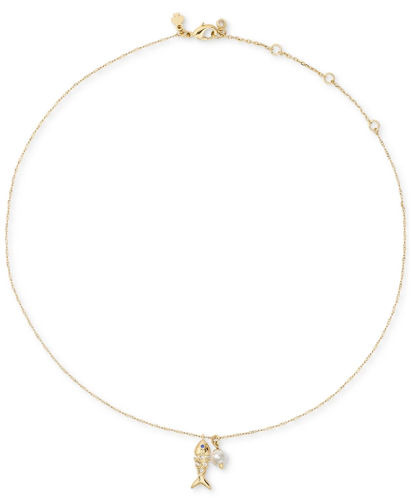 kate spade new york Gold-Tone Summer Daze Fish Short Pendant Necklace