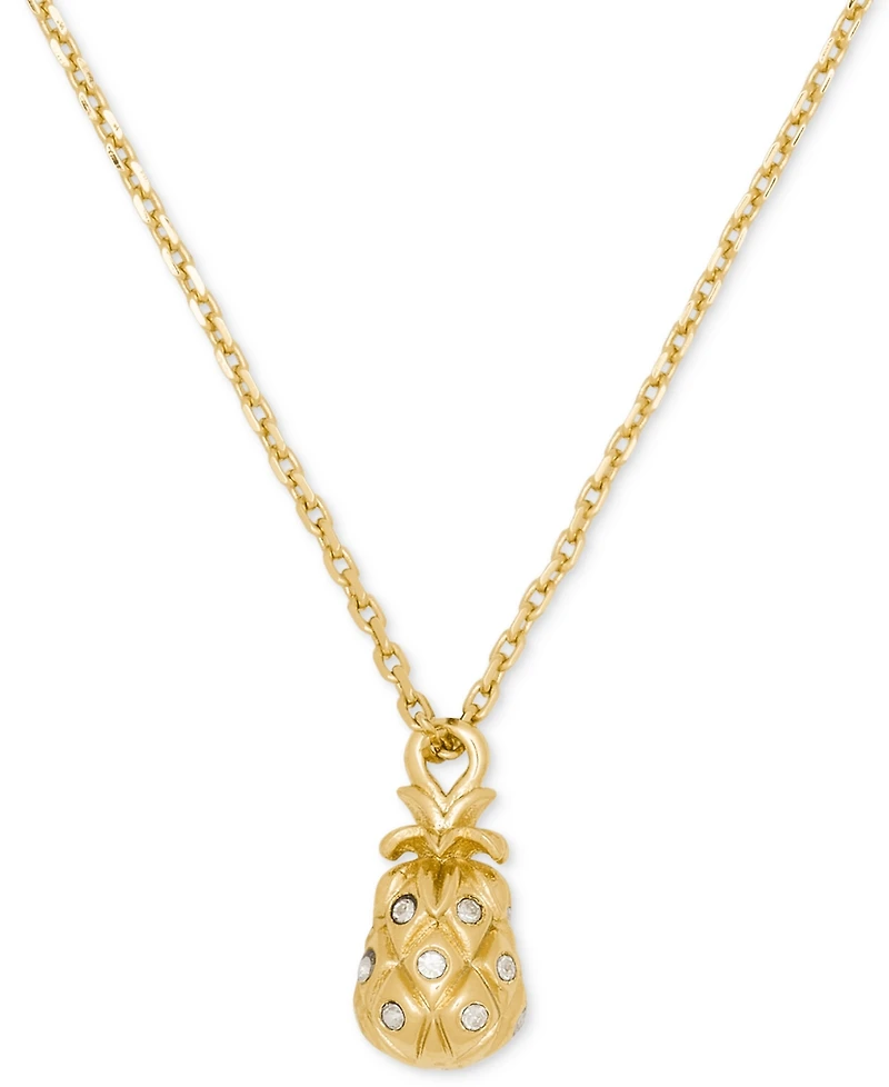 kate spade new york Gold-Tone Gifting Stay Sweet Short Pendant Necklace