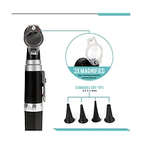SereneLife 2 in 1 Ophthalmoscope and Otoscope Kit With Travel Case