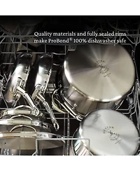 ProBond Clad Stainless Steel 3.5-Quart Covered Sauteuse