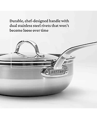 Hestan ProBond Clad Titum Stainless Steel Nonstick 3.5-Quart Covered Essential Pan
