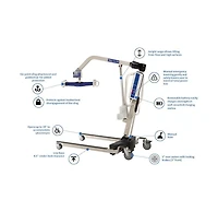 Invacare Reliant Electric Patient Lift with 450 Pound Capacity and Manual Low Base