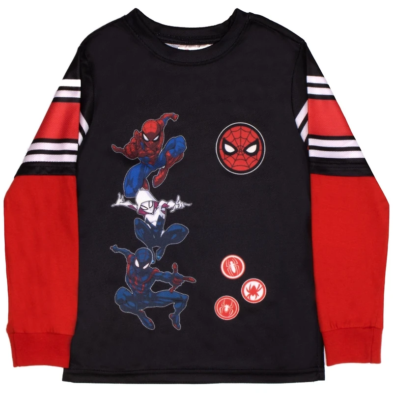 Spider-Man Boys Active Long Sleeve T-Shirt and Football Pants Set