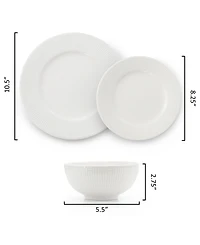 Elama Gianna 12-Piece Dinnerware Set, Service For 4