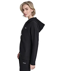 Dkny Sport Women's Metallic Bubble Logo Full-Zip Hoodie