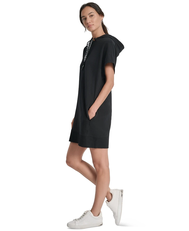 Dkny Sport Women's Two-Tone Hooded Mini Dress