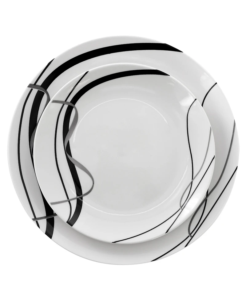 Elama Sarah 18-Piece Dinnerware Set, Service For 6