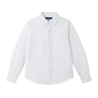 Andy & Evan Big Boys White Knit-Tech Shirt