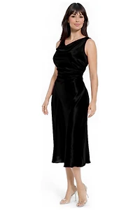 Bebe Women's Satin Cowl Maxi Dress