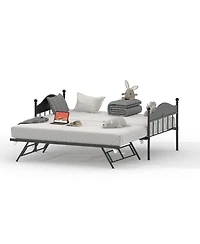 homfan Metal Daybed with Headboard