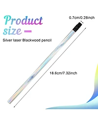 Gnuadz Black Wood Holographic Pencil With Eraser 36 Pack