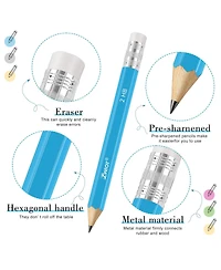 Gnuadz Zwlot Golf Pencils With Eraser Pre-sharpened Wood Cased