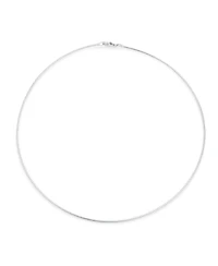 Bling Jewelry Simple Thin Slider Omega Cubetto Chain Snake Flex Collar Necklace