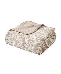 Tahari Home Olivia Reversible Printed Plush Throw, 50" x 70"