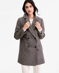 Calvin Klein Women's Double-Breasted Pea Coat, Created for Macy's