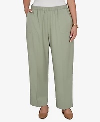 Alfred Dunner Plus Indigo Girls Sage Twill Short Length Pants