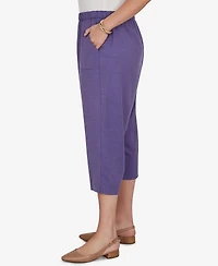 Alfred Dunner Plus Grand Bazaar Textured Pull On Capri Pants