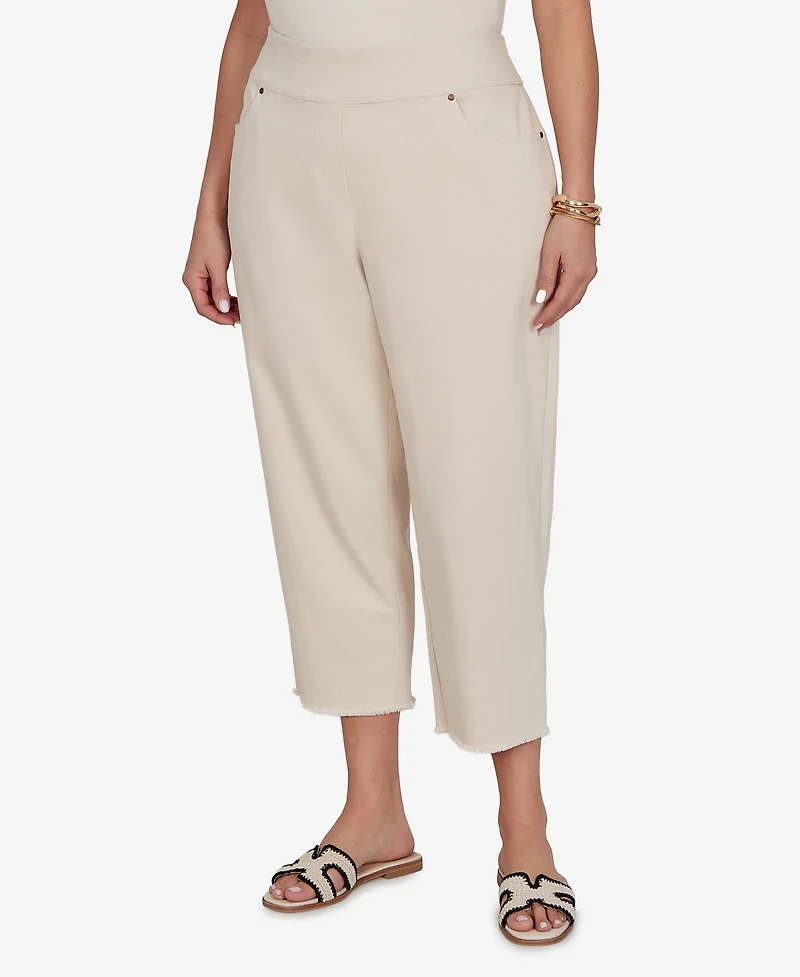 Alfred Dunner Plus Camden Market Natural Super Stretch Ankle Jeans