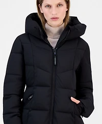 Calvin Klein Women's Hooded Zippered Puffer Coat