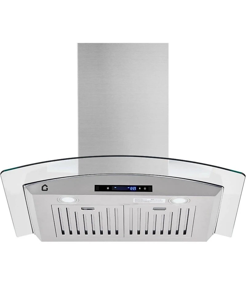 Xo 30 Inch 450 Cfm Ducted, Ductless Convertible Kitchen Wall Mount Range Hood with Gesture Sensing and Touch Control