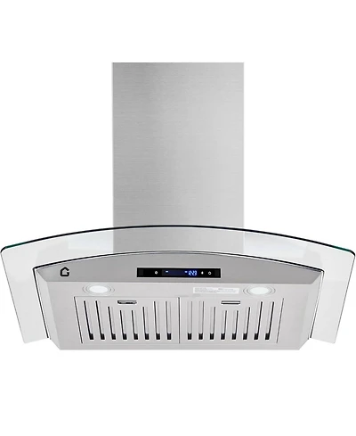 Xo 30 Inch 450 Cfm Ducted, Ductless Convertible Kitchen Wall Mount Range Hood with Gesture Sensing and Touch Control