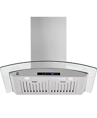 Xo 30 Inch 450 Cfm Ducted, Ductless Convertible Kitchen Wall Mount Range Hood with Gesture Sensing and Touch Control