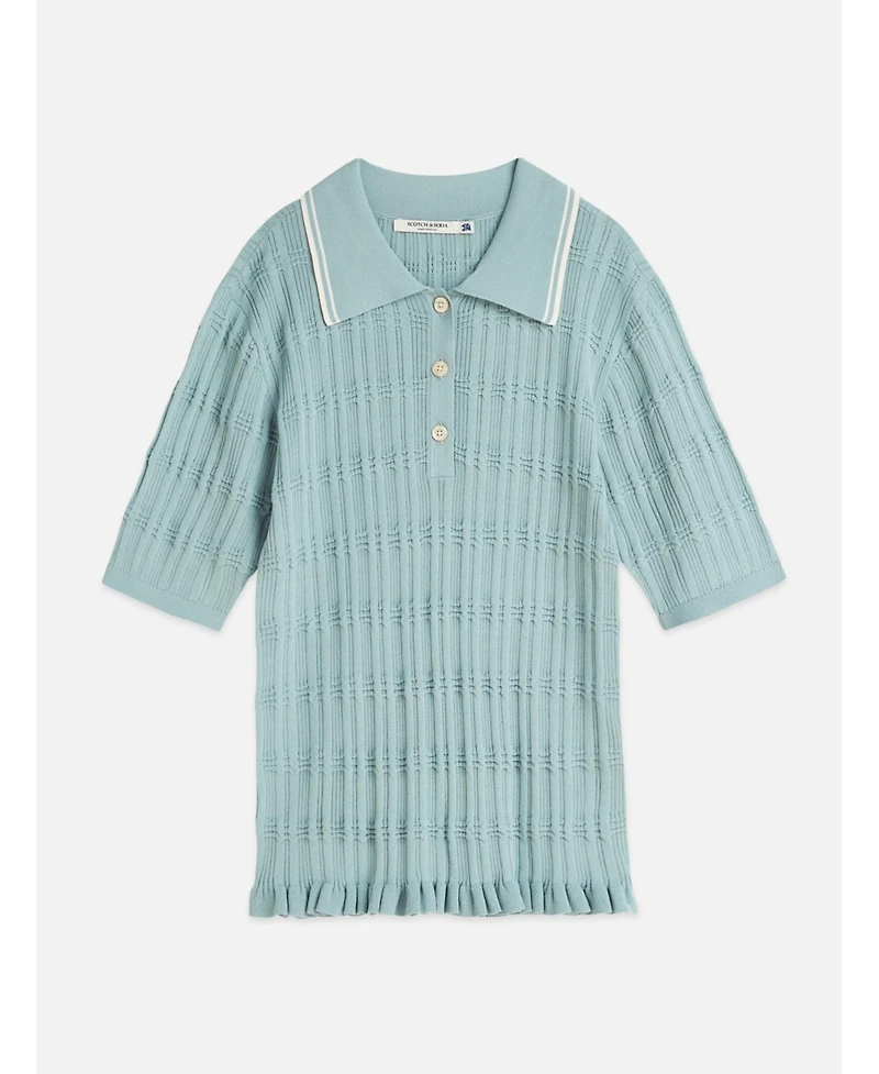 Scotch & Soda Women's Tops and Tees for Women Ripple Stitch Fitted Pullover