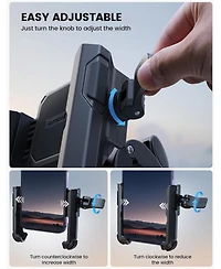 Lamicall Motorcycle Phone Mount Holder, Bike Phone Holder Handlebar Clamp, Bicycle Scooter Phone Clip