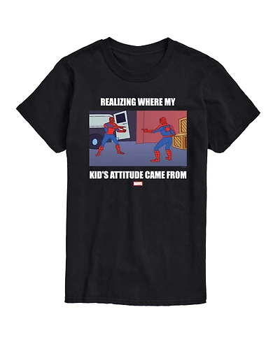 Airwaves Men's Spider-Man My Kids Attitude Short-Sleeve Graphic T-Shirt