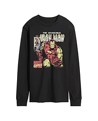 Airwaves Men's Iron Man Vintage Faded Comic Long-Sleeve Graphic T-Shirt