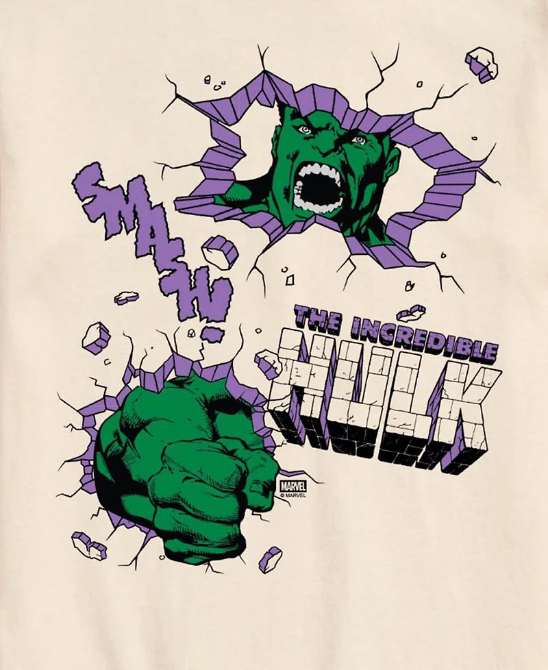 Airwaves Men's The Hulk Punch Wall Short-Sleeve Graphic T-Shirt