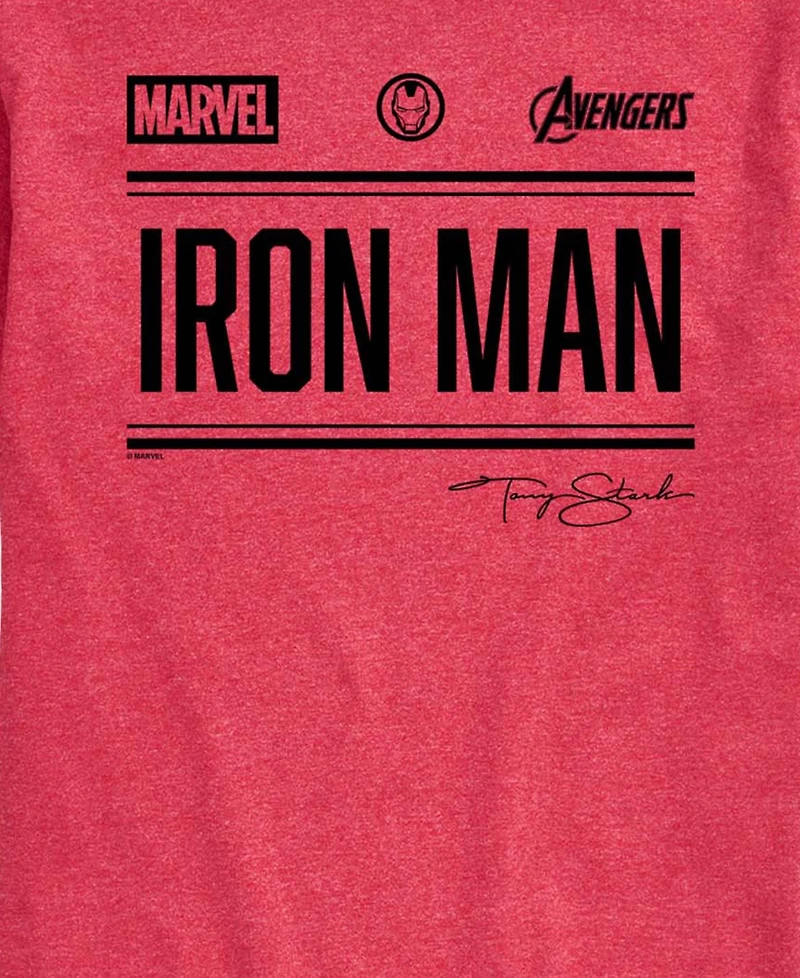 Airwaves Men's Iron Man Sporty Short Sleeve Graphic T-Shirt