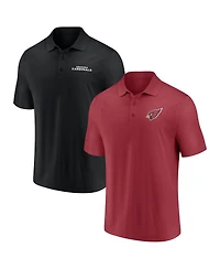 Fanatics Men's 2-Pack Cardinal/Black Arizona Cardinals Dueling Polo Shirt Set