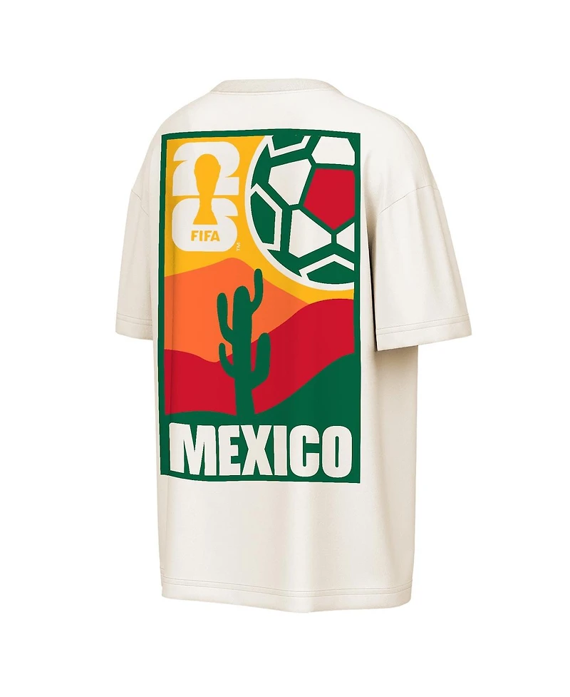Outerstuff Men's Cream Mexico National Team Fifa World Cup 2026 Post Card Oversized T-Shirt