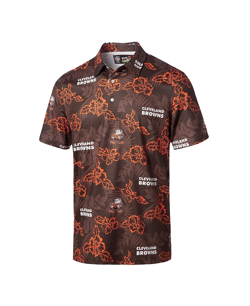 Reyn Spooner Men's Brown Cleveland Browns Throwback Pua Performance Polo Shirt