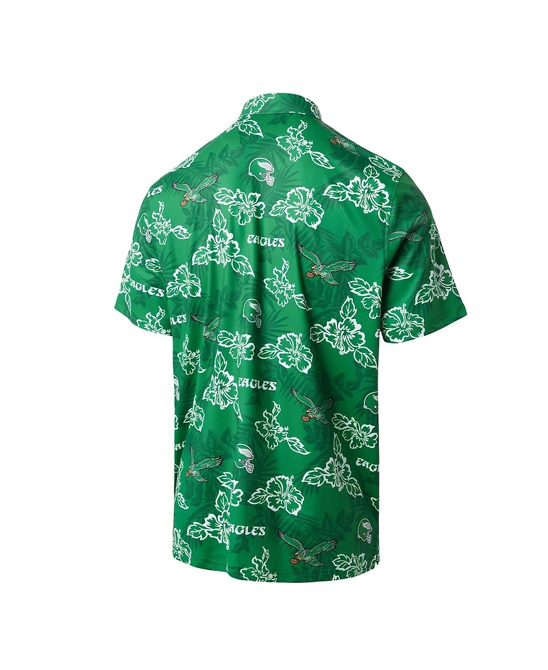 Reyn Spooner Men's Kelly Green Philadelphia Eagles Throwback Pua Performance Polo Shirt