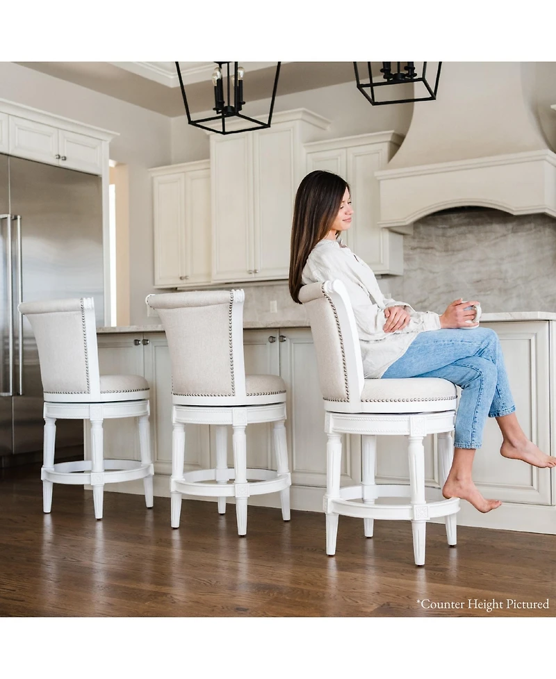 Maven Lane 31" Pullman Bar Stool Finish with Faux Leather