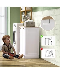 Homcom Laundry Hamper Cabinet, Tilt-Out Bathroom Storage Cabinet