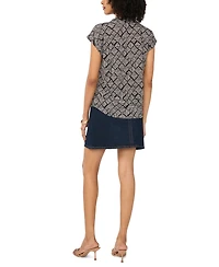 Vince Camuto Women's Printed Short-Sleeve Top