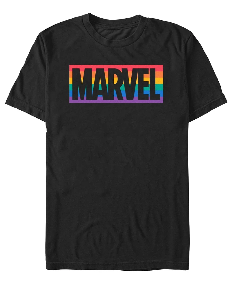 Design By Humans Men's Pride Color Logo Short-Sleeve T-Shirt