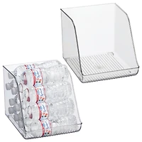 iDesign Clear Plastic Water Bottle Organizer for Fridge