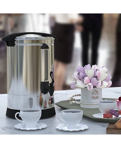 gaomon 14L Commercial Stainless Steel Coffee Urn for Weddings, Parties, Meeting Rooms, Outdoor Bar, Lounges