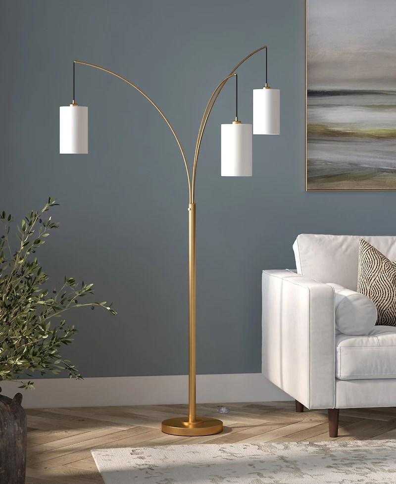 Hudson & Canal 83" Metal Aspen 3-Light Torchiere Floor Lamp