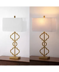 Selina Iron Ogee Trellis Modern Led Usb Table Lamp