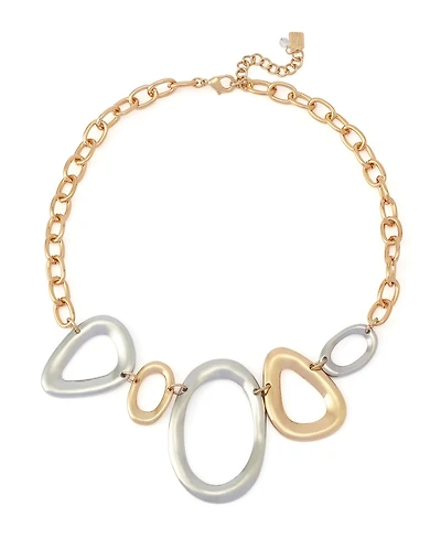 Robert Lee Morris Soho Two-Tone Sculpted Link Bib Necklace