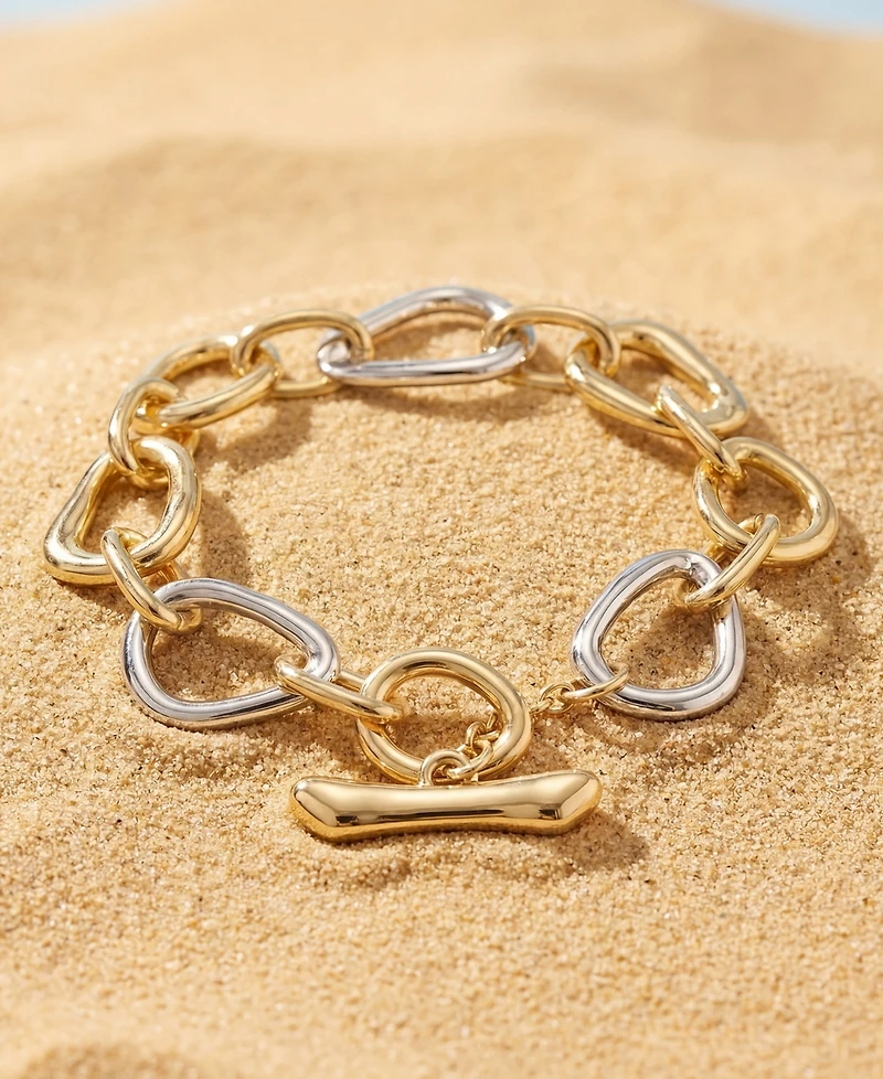 Robert Lee Morris Soho Two-Tone Sculpted Link Bracelet